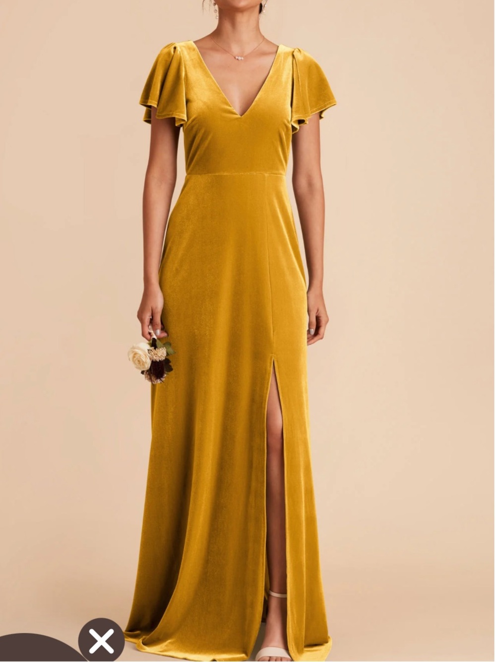 Alex Velvet Dress - Butterscotch - S / BUTTERSCOTCH / Rush Production